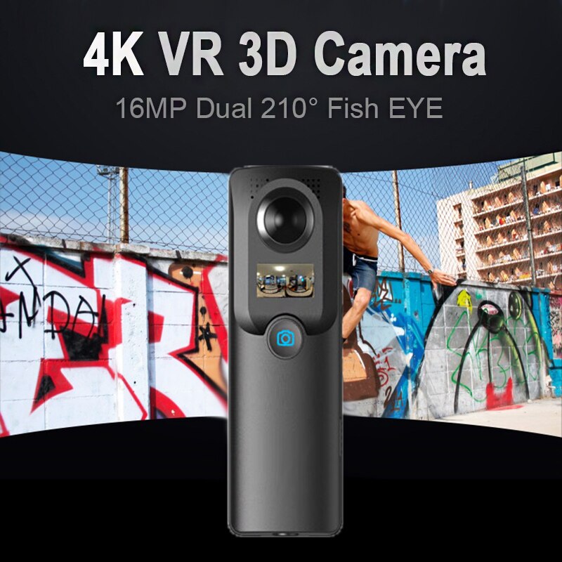 3D 180/360 Ǯ HD 4K VR 13MP ī޶  210 ̵ ޱ..